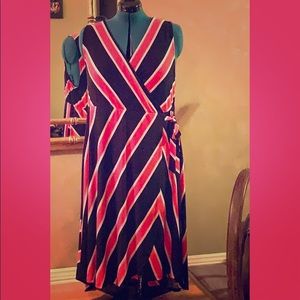 Torrid Sleeveless Pink & Black Dress Sz 3